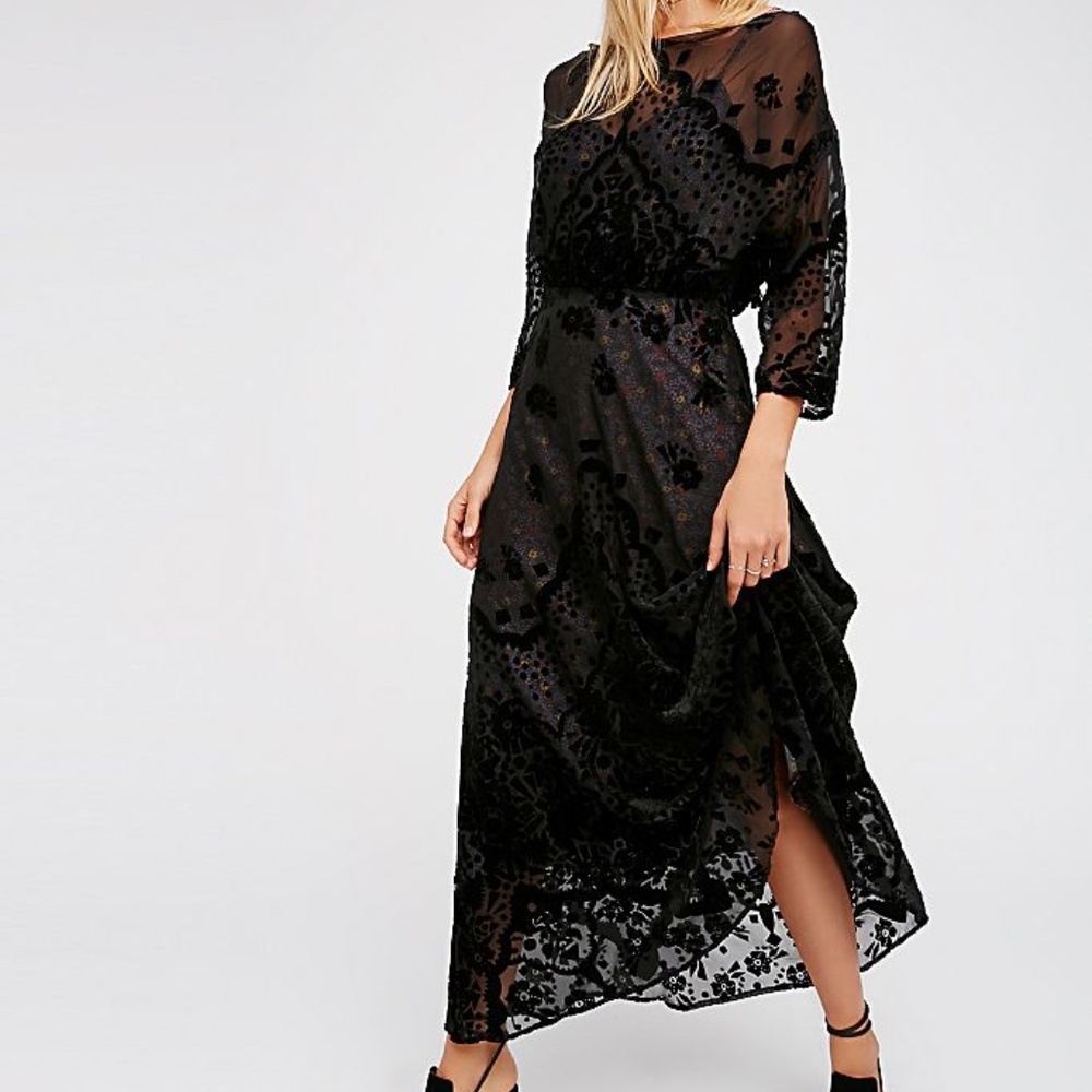 Free People Sybil Velvet Dress - Size 0